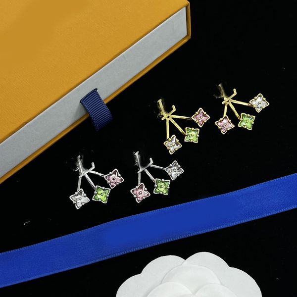 Elegant Flower Clover Charm Crystal 18K Gold Plated Silver Earring Luxury Brand Designers Women Rhinestone Ear Stud Fashion Wedding Party Jewerlry Accessories
Elegant Flower Clover Charm Crystal 18K Gold Plated Silver Earring Luxury Brand Designers Women Rhinestone Ear Stud Fashion Wedding Party Jewerlry Accessories