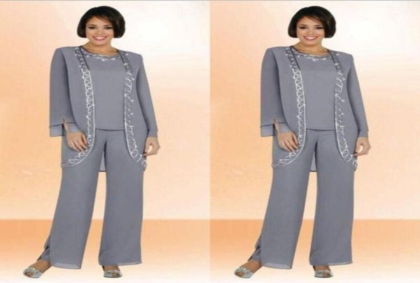 modest 2019 grey chiffon mother of the bride pant suits with long sleeve jacket jewel neck column embroidery grey formal suits cus2240022, Black;red
modest 2019 grey chiffon mother of the bride pant suits with long sleeve jacket jewel neck column embroidery grey formal suits cus2240022, Black;red