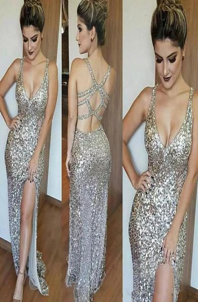 blingbling silver sequined mermaid prom dresses back crisscross side split prom gowns long floor length custom made formal party 4637802, Black
blingbling silver sequined mermaid prom dresses back crisscross side split prom gowns long floor length custom made formal party 4637802, Black