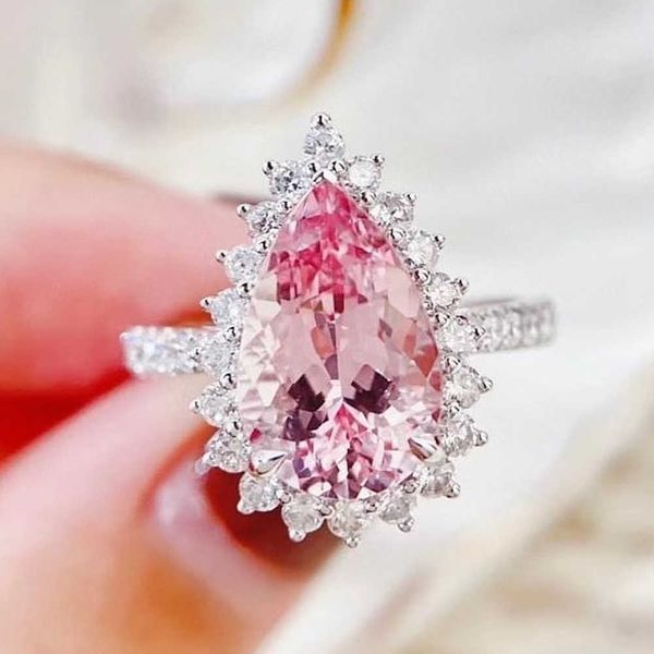 band rings huitan temperament sweet pink pear cubic zirconia ring for women 2022 newly wedding engagement bands accessories fashion jewelry, Silver
band rings huitan temperament sweet pink pear cubic zirconia ring for women 2022 newly wedding engagement bands accessories fashion jewelry, Silver