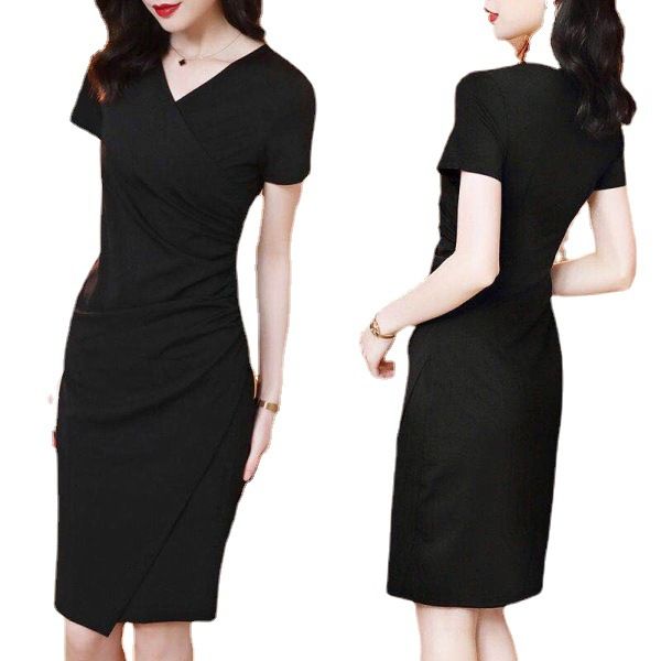 2023 summer korean version of temperament v -neck short -sleeved hip skirt mom decorative split age reduction large size bag hip skirt femal, White;black
2023 summer korean version of temperament v -neck short -sleeved hip skirt mom decorative split age reduction large size bag hip skirt femal, White;black