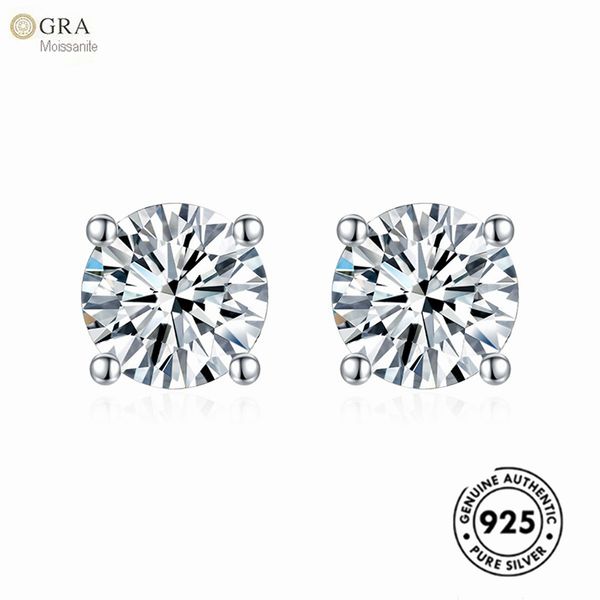925 sterling silver with real moissanite diamond gra earings jewelry women studs online ready to ship, Golden;silver
925 sterling silver with real moissanite diamond gra earings jewelry women studs online ready to ship, Golden;silver