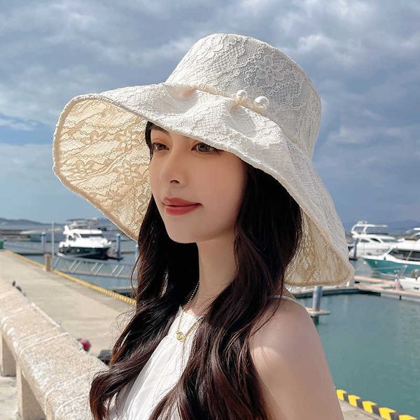 wide brim hats women fisherman hat pearl lace fashion female big brim bucket hats ladies summer outdoor beach sun sunscreen cap anti-uv aa23, Blue;gray
wide brim hats women fisherman hat pearl lace fashion female big brim bucket hats ladies summer outdoor beach sun sunscreen cap anti-uv aa23, Blue;gray
