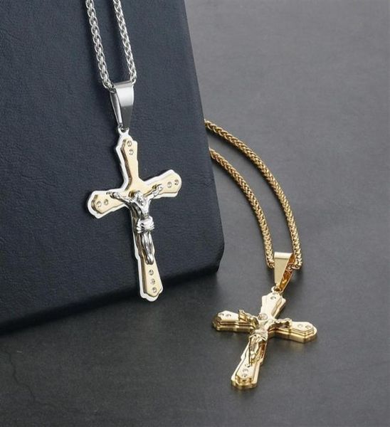 fashion men jesus jewelry crystal cross crucifix pendant necklaces stainless steel chain for men gold color necklace jewelry262q6570816, Silver
fashion men jesus jewelry crystal cross crucifix pendant necklaces stainless steel chain for men gold color necklace jewelry262q6570816, Silver
