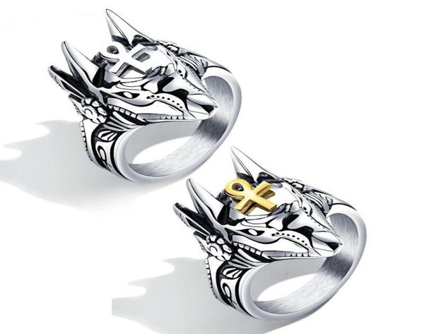 hip hop anubis wolf head ring for men luxury designer gold silver ankh ancient egypt belief rings vintage stainless steel punk coo9680481, Golden;silver
hip hop anubis wolf head ring for men luxury designer gold silver ankh ancient egypt belief rings vintage stainless steel punk coo9680481, Golden;silver