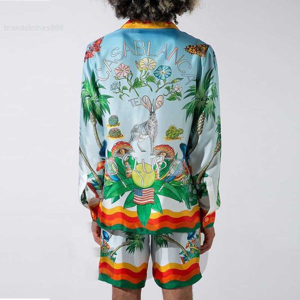 casablanca 23ss designer shirts butterfly rabbit rainbow flower male and female hawaiian long sleeve shirt casablanc button up sets, White;black
casablanca 23ss designer shirts butterfly rabbit rainbow flower male and female hawaiian long sleeve shirt casablanc button up sets, White;black