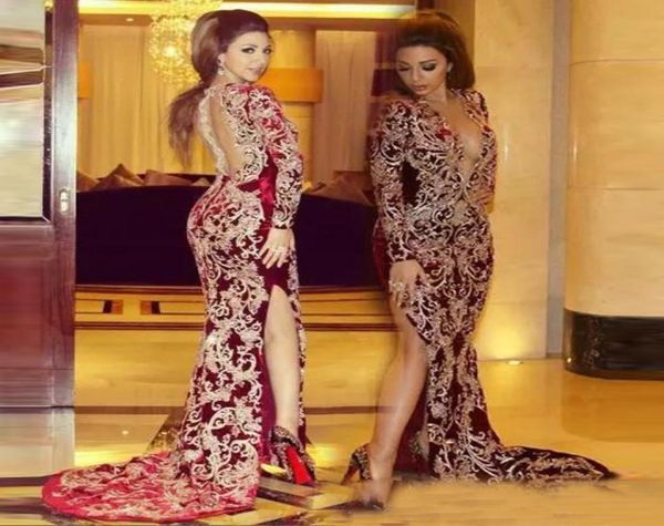 lebanon high split evening dresses burgundy mermaid plunging v neck lace applique long sleeves arabic celebrity party prom go7934790, Black
lebanon high split evening dresses burgundy mermaid plunging v neck lace applique long sleeves arabic celebrity party prom go7934790, Black
