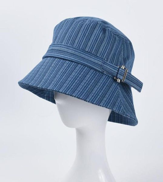 wide brim hats 2021 women striped denim bucket hat fashion metal buckle fisherman sun protection japanese leisure basin whole2625795, Blue;gray
wide brim hats 2021 women striped denim bucket hat fashion metal buckle fisherman sun protection japanese leisure basin whole2625795, Blue;gray