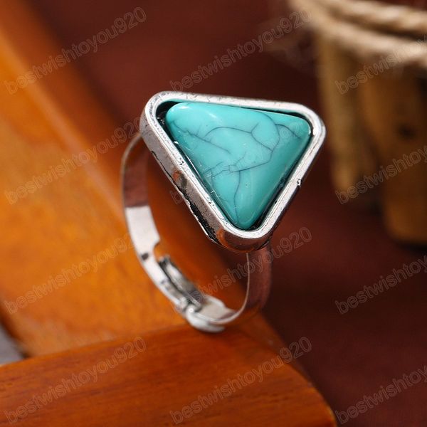 vintage alloy turquoise rings for women bohemian geometric triangle open midi finger ring ethnic party jewelry gift, Silver
vintage alloy turquoise rings for women bohemian geometric triangle open midi finger ring ethnic party jewelry gift, Silver
