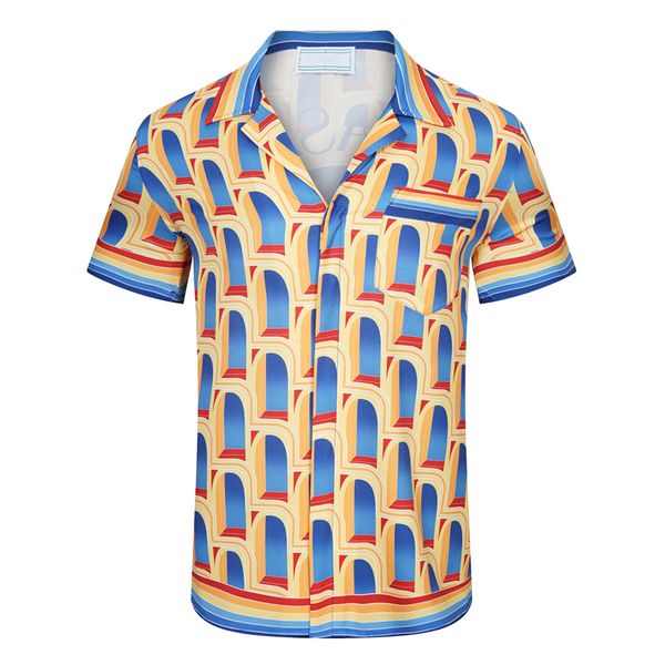 men's designer shirt summer casual printed real silk street beach style short sleeve high-quality shirt#027, White;black
men's designer shirt summer casual printed real silk street beach style short sleeve high-quality shirt#027, White;black