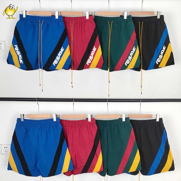 men's shorts summer beach shorts style casual rhude men women fashionable patchwork stretch rope joggers, White;black
men's shorts summer beach shorts style casual rhude men women fashionable patchwork stretch rope joggers, White;black