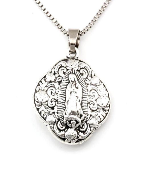 10pcslots antique silver virgin mary religion alloy charms pendant necklaces travel protection pendants necklaces 24inches chains1533286
10pcslots antique silver virgin mary religion alloy charms pendant necklaces travel protection pendants necklaces 24inches chains1533286