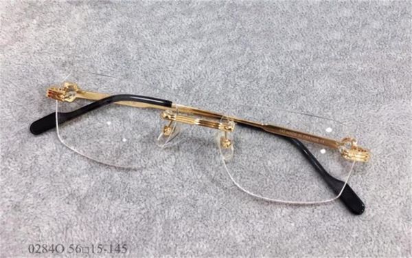 fashion design 18k frame 0284o goldplated ultralight square rimless optical glasses men business style eyewear 611143, Black
fashion design 18k frame 0284o goldplated ultralight square rimless optical glasses men business style eyewear 611143, Black