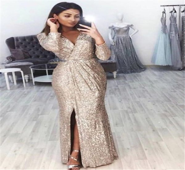 mermaid vneck long sleeve split prom dresses 2019 sequin evening wear gowns cocktail party ball sweet 16 dress formal gown5221625, Black
mermaid vneck long sleeve split prom dresses 2019 sequin evening wear gowns cocktail party ball sweet 16 dress formal gown5221625, Black