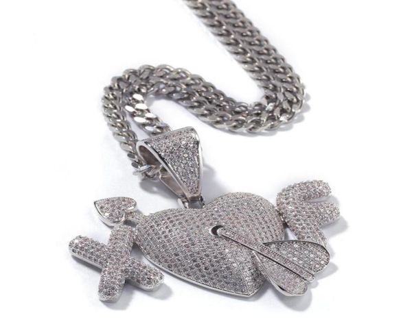 2 letters heart custom lover couple pendants necklace hip hop cz stone blin222b3914108, Silver
2 letters heart custom lover couple pendants necklace hip hop cz stone blin222b3914108, Silver