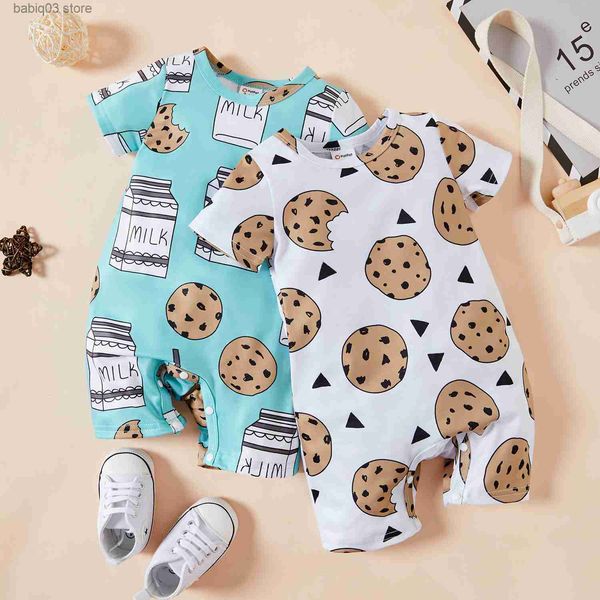 rompers 1pc baby romper for newborn spring autumn cute cookies milk pattern baby clothes sweet baby's sets t230529, Blue
rompers 1pc baby romper for newborn spring autumn cute cookies milk pattern baby clothes sweet baby's sets t230529, Blue