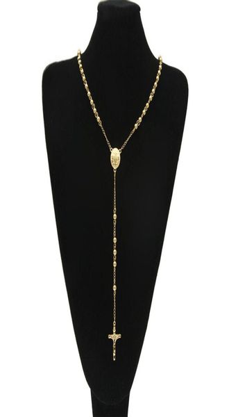 gold stainless steel bead chain jesus christ cross pendant rosary long necklace mens womens hip hop jewelry250i4096667, Silver
gold stainless steel bead chain jesus christ cross pendant rosary long necklace mens womens hip hop jewelry250i4096667, Silver