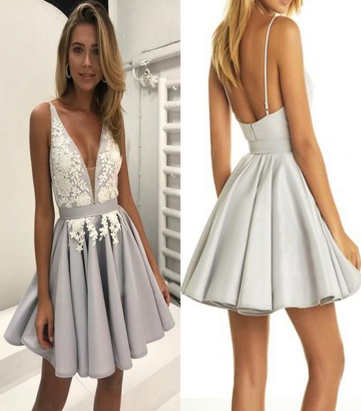 satin short homecoming dresses v neck spaghetti straps ruched appliques backless mini party dresses silver petite cocktail go5009403, Blue;pink
satin short homecoming dresses v neck spaghetti straps ruched appliques backless mini party dresses silver petite cocktail go5009403, Blue;pink