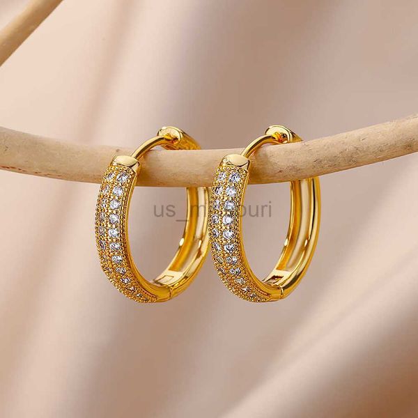 stud luxury round earrings for women girls cubic zirconia stainless steel hoop earring 2023 trend couple aesthetic jewelry aretes j230529, Golden;silver
stud luxury round earrings for women girls cubic zirconia stainless steel hoop earring 2023 trend couple aesthetic jewelry aretes j230529, Golden;silver