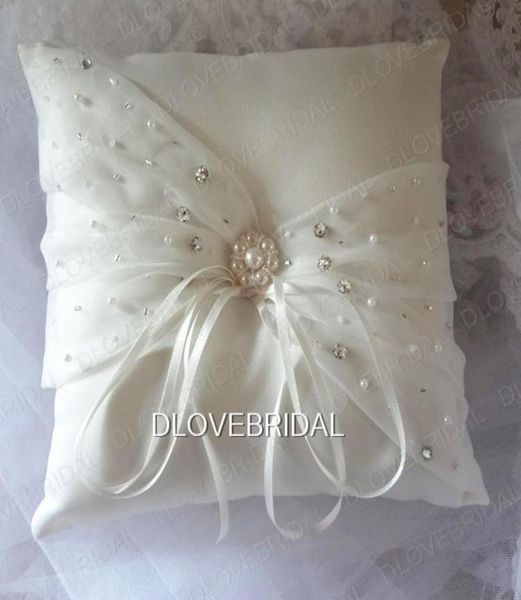 elegant white ivory satin organza bridal ring pillow with delicate crystal beadings wedding ceremony ring pillows with ribbons hig5817493
elegant white ivory satin organza bridal ring pillow with delicate crystal beadings wedding ceremony ring pillows with ribbons hig5817493