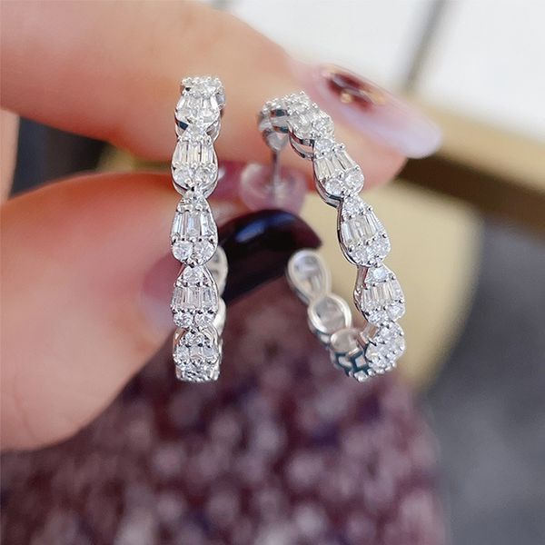 100% real silver color zircon hoop earring jewelry party wedding earrings for women bridal statement jewelry gift, Golden
100% real silver color zircon hoop earring jewelry party wedding earrings for women bridal statement jewelry gift, Golden