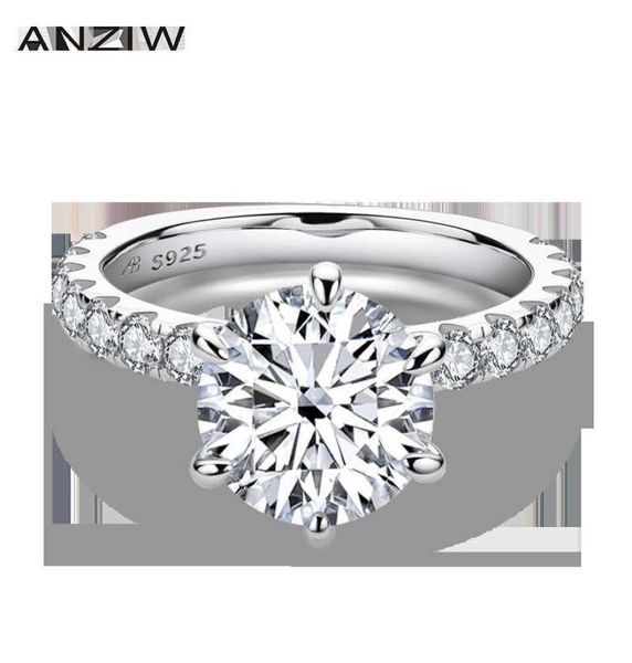 anziw 925 sterling silver 4ct round cut ring for women 6 prongs simulated diamond engagement wedding band ring jewelry5378100, Golden;silver
anziw 925 sterling silver 4ct round cut ring for women 6 prongs simulated diamond engagement wedding band ring jewelry5378100, Golden;silver