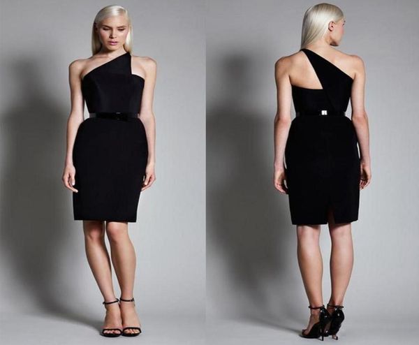 classic 2020 one shoulder knee length cocktail dresses sheath zipper back with sash black satin party gowns for women custom9364400
classic 2020 one shoulder knee length cocktail dresses sheath zipper back with sash black satin party gowns for women custom9364400