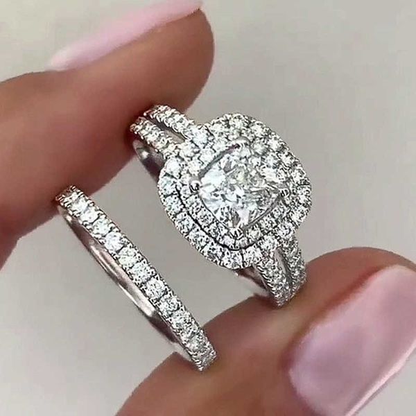band rings huitan sparkling cubic zirconia crystal 2pcs set rings for women temperament bridal wedding accessories party statement jewelry a, Silver
band rings huitan sparkling cubic zirconia crystal 2pcs set rings for women temperament bridal wedding accessories party statement jewelry a, Silver