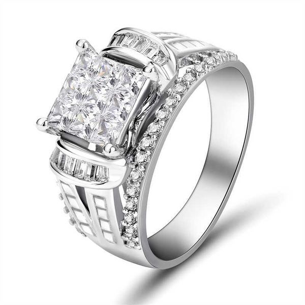 band rings huitan geometric design princess cubic zirconia rings women modern fashion wedding party luxury trendy female finger accessories, Silver
band rings huitan geometric design princess cubic zirconia rings women modern fashion wedding party luxury trendy female finger accessories, Silver