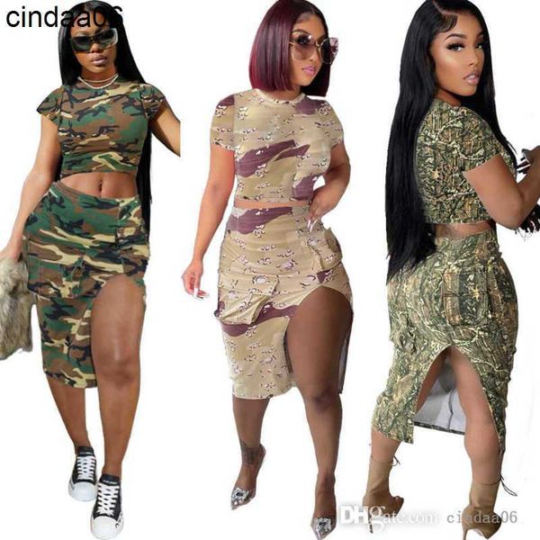 2023 womens summer two piece dress casual dresses camouflage floral split dress short sleeve crop wrap hip mini skirt suit women designer c, White
2023 womens summer two piece dress casual dresses camouflage floral split dress short sleeve crop wrap hip mini skirt suit women designer c, White