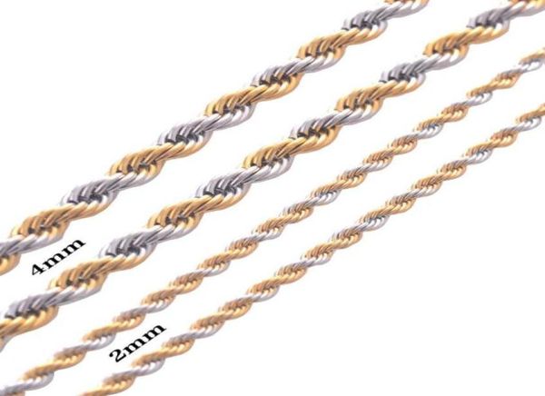 width 2mm and 4mm stainless steel rope chain gold necklace statement swag 316l stainless steel ed necklace gold chain190t5395814, Silver
width 2mm and 4mm stainless steel rope chain gold necklace statement swag 316l stainless steel ed necklace gold chain190t5395814, Silver