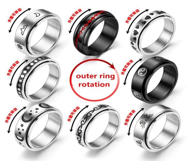 anxiety ring for women men moon fidgets rings trend punk rings jewelry stainless steel anti stress ring rotate gift9169648, Silver
anxiety ring for women men moon fidgets rings trend punk rings jewelry stainless steel anti stress ring rotate gift9169648, Silver