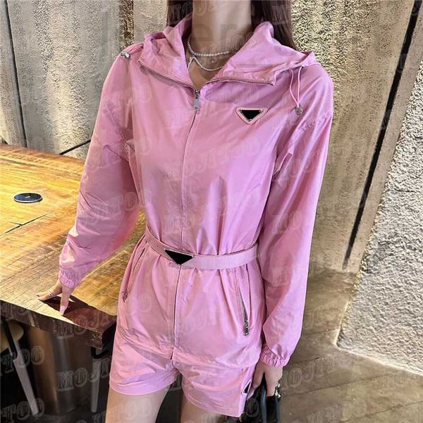 women's plus size outerwear & coats luxuriouswomens designer hooded jacket shorts with belt letter badge nylon trench coat sports suits, Black
women's plus size outerwear & coats luxuriouswomens designer hooded jacket shorts with belt letter badge nylon trench coat sports suits, Black