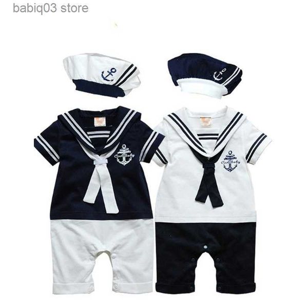 rompers baby navy romper summer newborn kids boys girls sailor jumpsuit hat 2pcs body short sleeve anchor printed suit t230529, Blue
rompers baby navy romper summer newborn kids boys girls sailor jumpsuit hat 2pcs body short sleeve anchor printed suit t230529, Blue