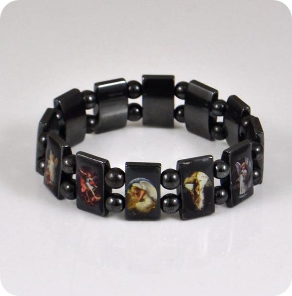 6pc angel hematite rosary beads bracelet images with glue fashion religious jewelry6796070, Black
6pc angel hematite rosary beads bracelet images with glue fashion religious jewelry6796070, Black
