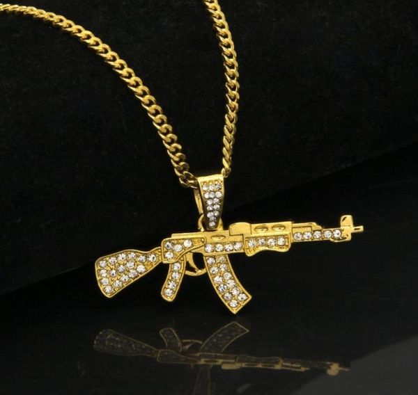 gold iced out ak47 pendant necklace for mens fashion hip hop jewelry cuban link chain necklaces5261166, Silver
gold iced out ak47 pendant necklace for mens fashion hip hop jewelry cuban link chain necklaces5261166, Silver