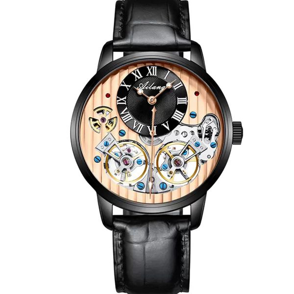 men's watch ailang double tourbillon automatic mechanical watch business formal wear, Slivery;brown
men's watch ailang double tourbillon automatic mechanical watch business formal wear, Slivery;brown