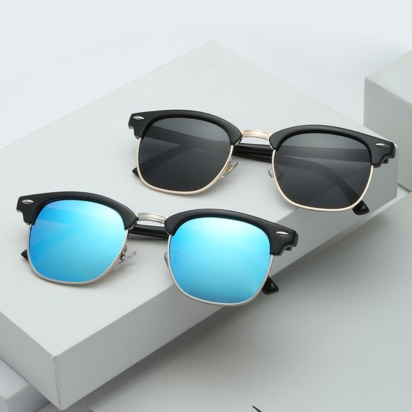 polarized sunglasses for men and women semi-rimless frame color film driving sun glasses uv blocking, White;black
polarized sunglasses for men and women semi-rimless frame color film driving sun glasses uv blocking, White;black