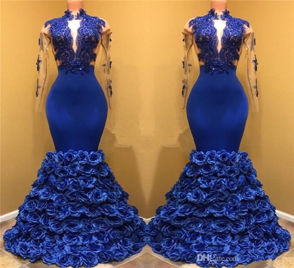 royal blue lace mermaid long prom dresses 2020 high neck sheer long sleeves tulle applique 3d floral floor length evening party go1987964, Black
royal blue lace mermaid long prom dresses 2020 high neck sheer long sleeves tulle applique 3d floral floor length evening party go1987964, Black