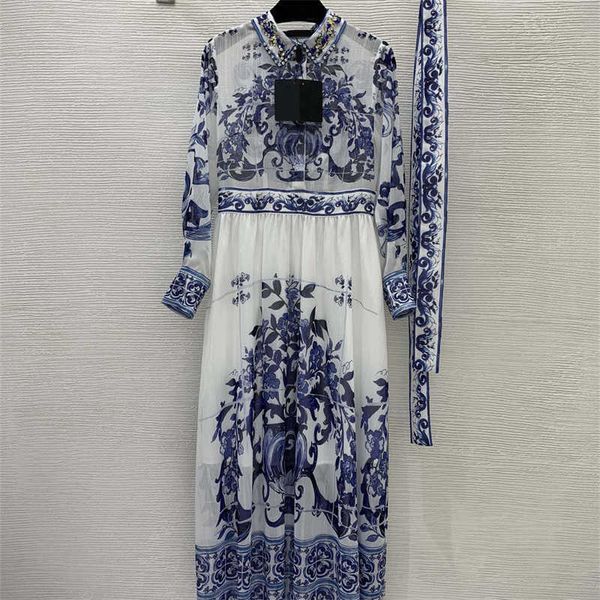designer dresses womens lapel neck pearl and diamond celadon print lace up long sleeve maxi dress size smlxl fashion silk blend summer women, Black;gray
designer dresses womens lapel neck pearl and diamond celadon print lace up long sleeve maxi dress size smlxl fashion silk blend summer women, Black;gray