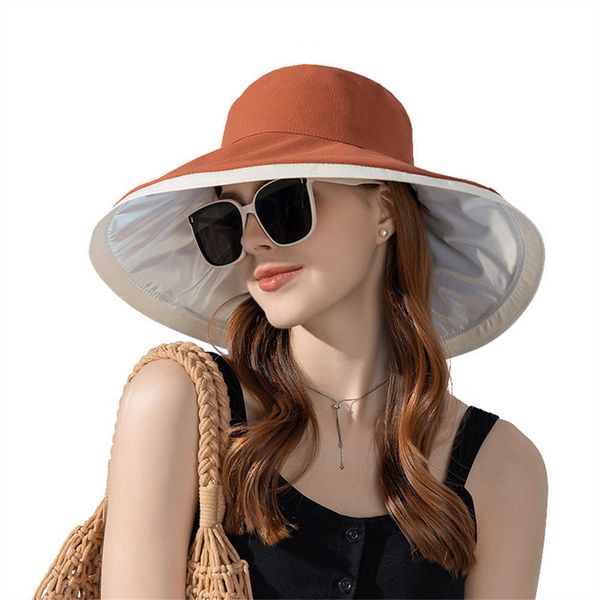 wide brim hats women summer folding bucket hat for beach holiday lady spring bowler sun protection cap elegant colored vinyl sunscreen headg, Blue;gray
wide brim hats women summer folding bucket hat for beach holiday lady spring bowler sun protection cap elegant colored vinyl sunscreen headg, Blue;gray