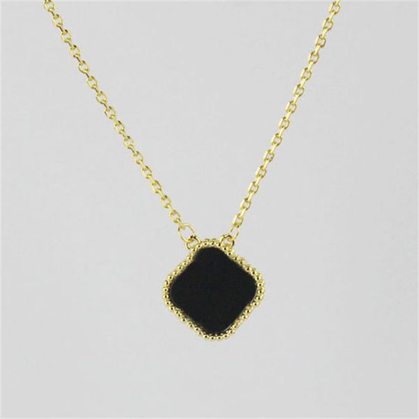 new trendy colorful clover pendant necklace classic women 18k gold stainless steel necklaces for gift, Silver
new trendy colorful clover pendant necklace classic women 18k gold stainless steel necklaces for gift, Silver
