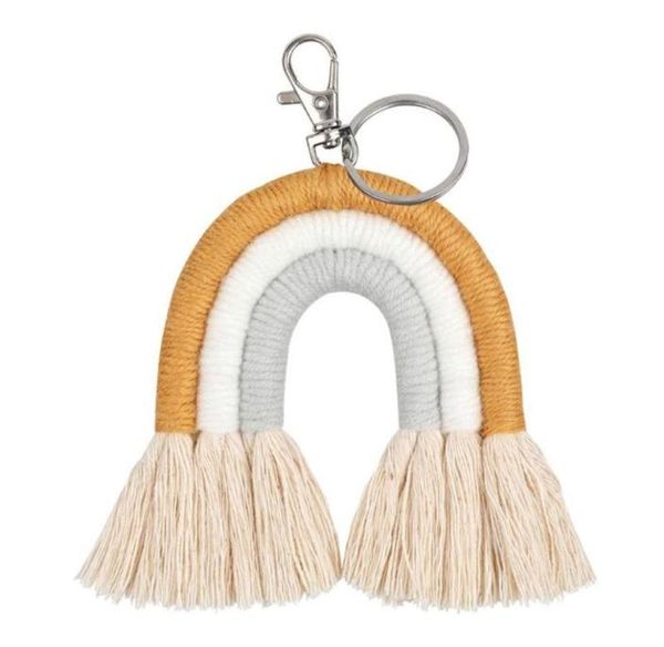 weaving rainbow keychains for women tassel macrame keyrings key holder jewelry206t2214620, Silver
weaving rainbow keychains for women tassel macrame keyrings key holder jewelry206t2214620, Silver