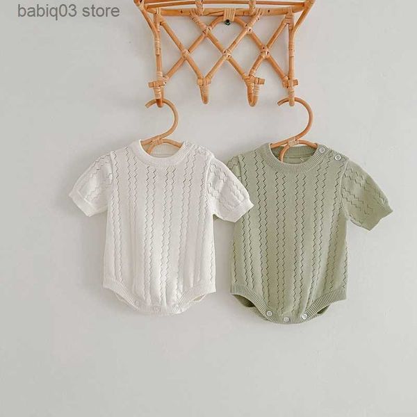 rompers baby romper newborn summer cotton short sleeves thin baby jumpsuit hollowed out texture devise rompers climbing suit t230529, Blue
rompers baby romper newborn summer cotton short sleeves thin baby jumpsuit hollowed out texture devise rompers climbing suit t230529, Blue