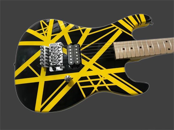 rare kra gang edward van halen 5150 yellow stripe black electric guitar floyd rose tremolo bri
rare kra gang edward van halen 5150 yellow stripe black electric guitar floyd rose tremolo bri