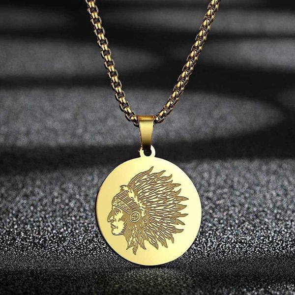 native american indian chief warrior pendant necklace for men women stainless steel necklaces jewelry 14k gold plated color bling miami coll, Silver
native american indian chief warrior pendant necklace for men women stainless steel necklaces jewelry 14k gold plated color bling miami coll, Silver