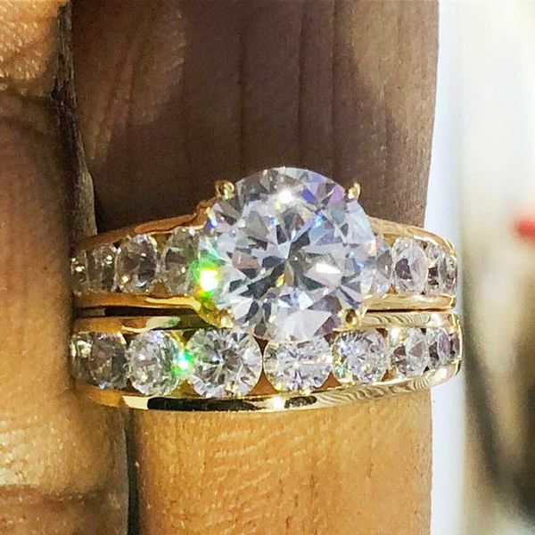 band rings huitan gorgeous wedding set rings for women gold color engagement rings luxury inlaid round cubic zirconia new statement jewelry, Silver
band rings huitan gorgeous wedding set rings for women gold color engagement rings luxury inlaid round cubic zirconia new statement jewelry, Silver