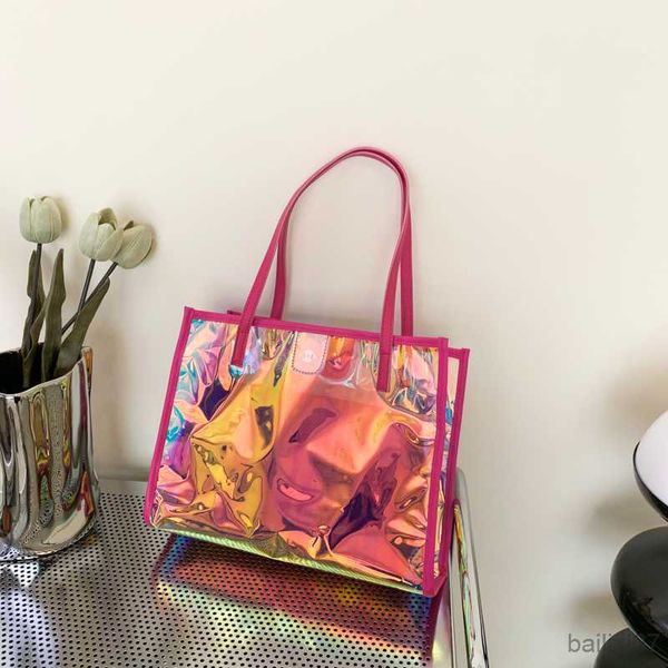 other bags 2023 fashion transparent bag for women large capacity laser waterproof tote bag summer beach seaside holiday shopping bag, Black;red
other bags 2023 fashion transparent bag for women large capacity laser waterproof tote bag summer beach seaside holiday shopping bag, Black;red