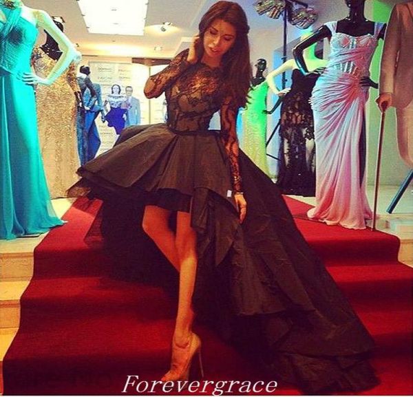 high low prom dress black colour lace long sleeves formal women wear pageant party gown custom made plus size1778512
high low prom dress black colour lace long sleeves formal women wear pageant party gown custom made plus size1778512