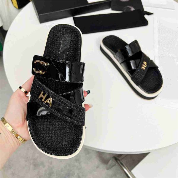 fashion women's sandals 2023 channel luxury brand letter logo summer women's high heels men's casual student flats 014-013, Black
fashion women's sandals 2023 channel luxury brand letter logo summer women's high heels men's casual student flats 014-013, Black